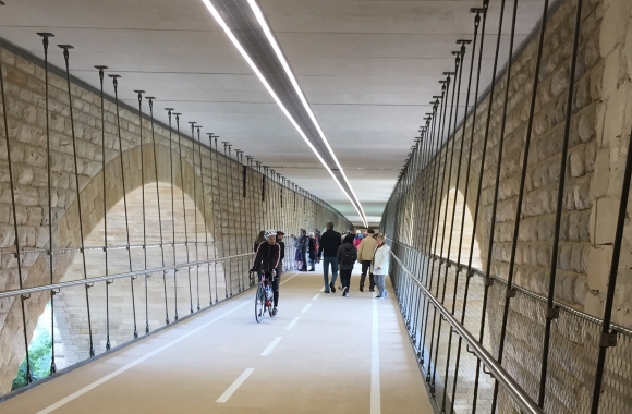 Inauguration de la passerelle cycliste sous le Pont Adolphe