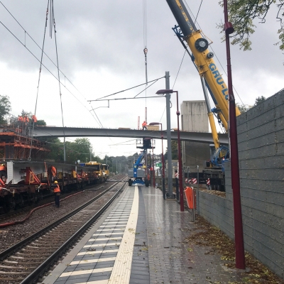 OA1 - Pont enjambant la ligne ferroviaire Luxembourg-Wasserbillig avec l’arrêt ferroviaire Cents-Hamm