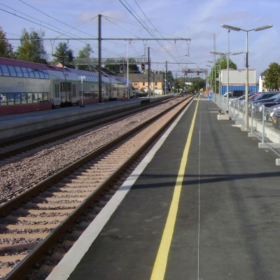 Renouvellement des quais et voies de la gare à Kleinbettingen