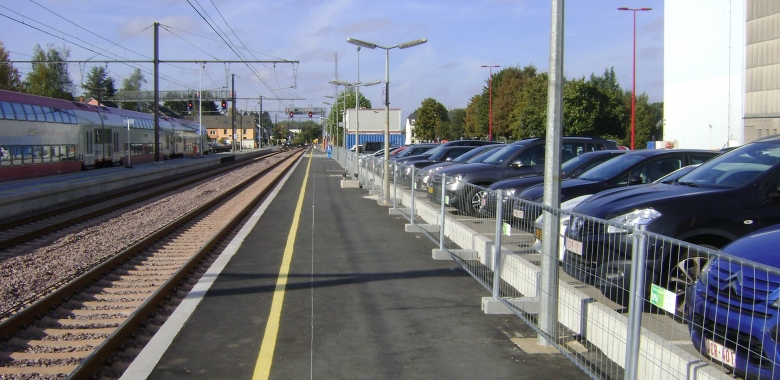 Renouvellement des quais et voies de la gare à Kleinbettingen